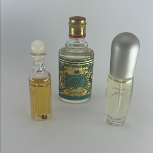 Vintage Perfume Bottles Lot of 3 Elizabeth Arden Splendor Estée Lauder Pleasure